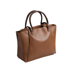 Brown Double-Handle Tote Bag